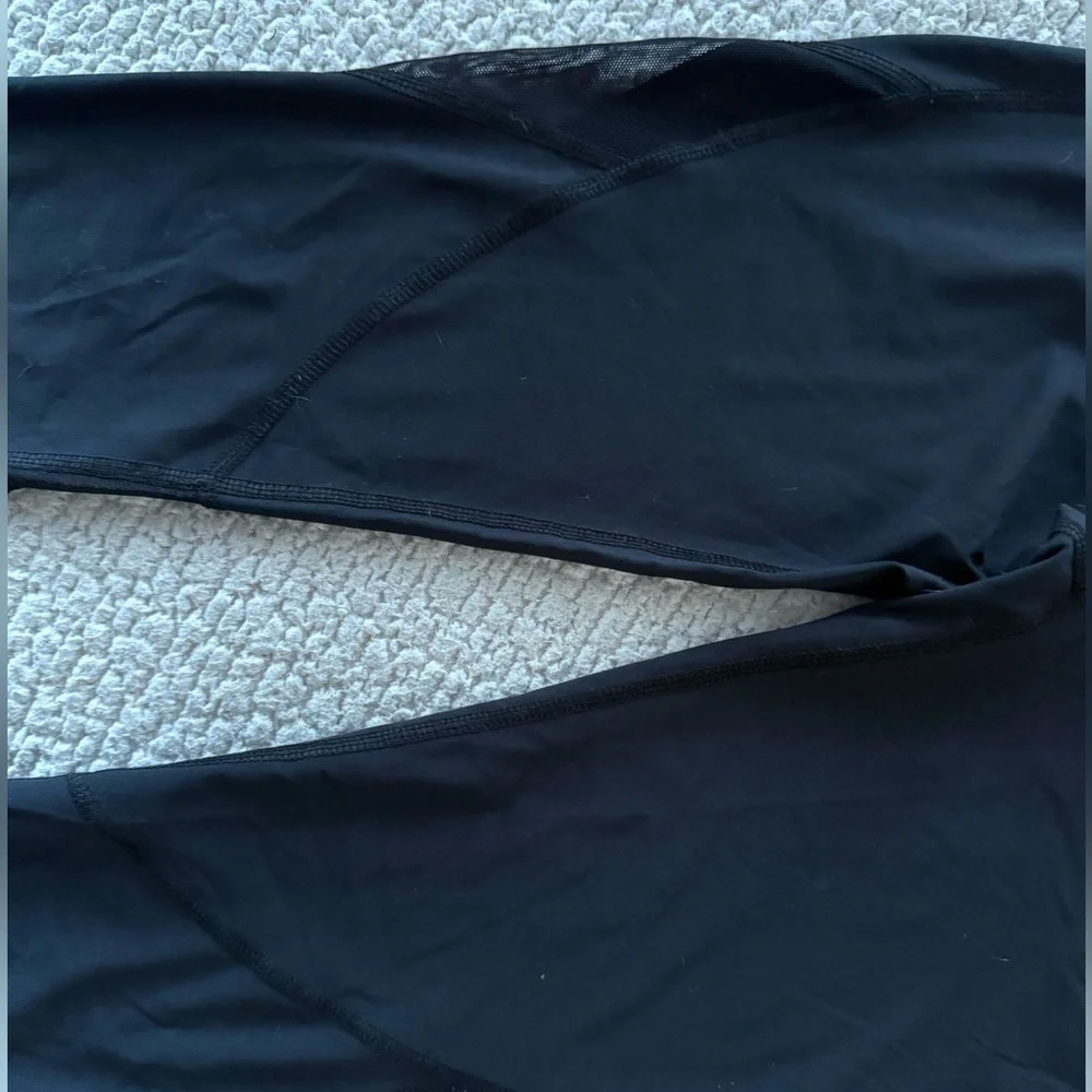 Alala Black Leggings with Mesh Detail - Captain Ankle Pant - Picture 7 of 14